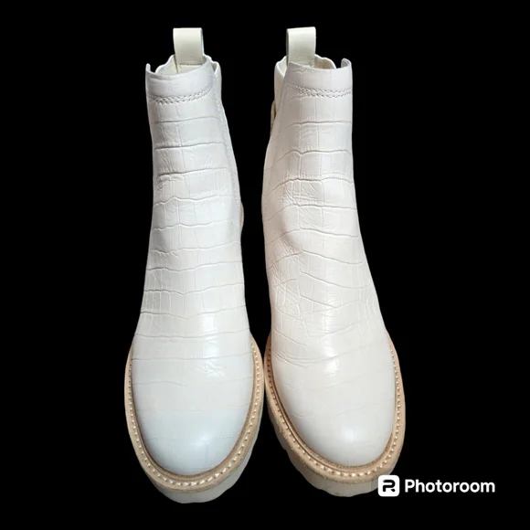 Dolce Vita Huey Boot in Ivory Crocodile Size 8.5 - Picture 2 of 10